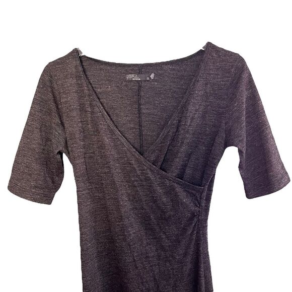Prana Nadia Wool Blend Faux Wrap Dress S - Picture 3 of 7